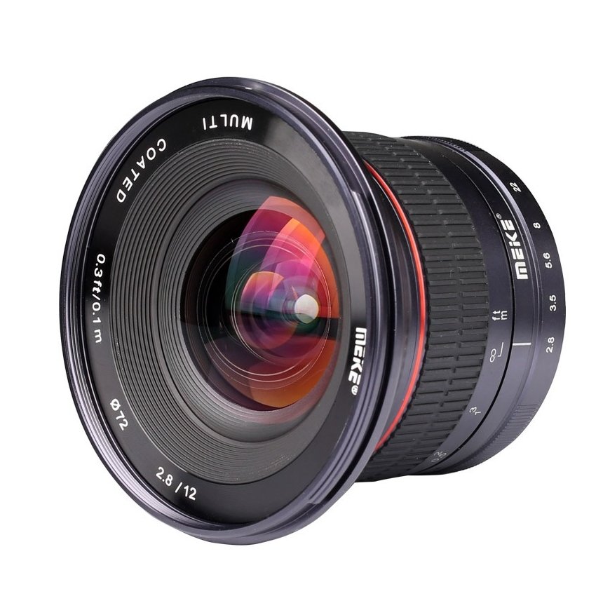 Meike 12mm F2.8 MILC Plats objektīvs Melns