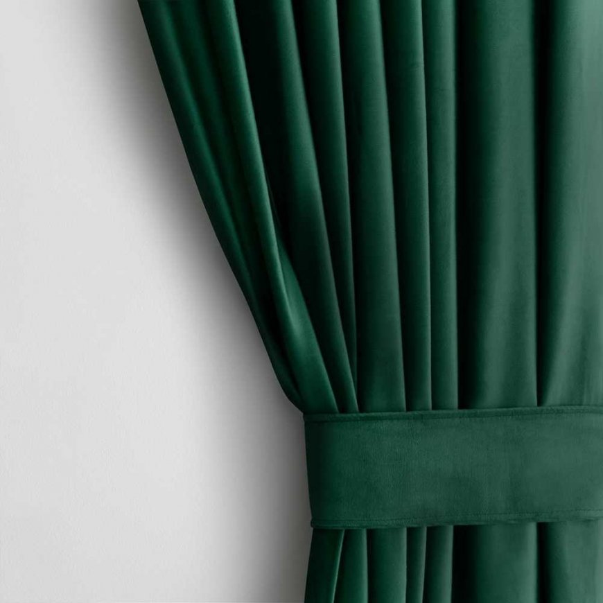 AmeliaHome Aizkari VELVET krāsā pudeles zaļš