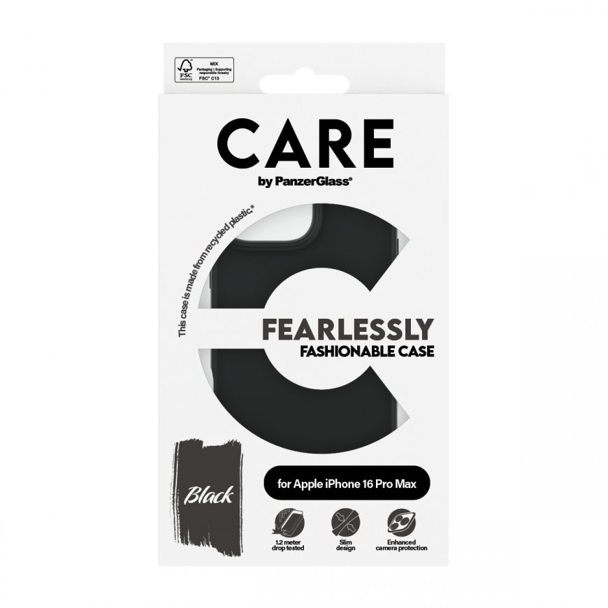 PanzerGlass CARE by ® Fashionable Case Black iPhone 16 Pro Max – 3