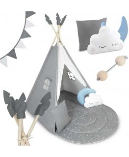 Tent tipi for kids NK-406 Nukido - gray