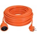 Solight extension cable - connector, 1 socket, 30 m, 3 x 1.5 mm2, orange