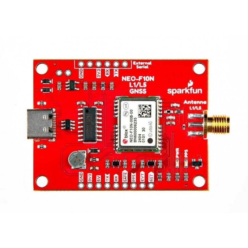 L1/L5 Breakout GNSS modulis – NEO-F10N – SMA – SparkFun GPS-24114 – 2
