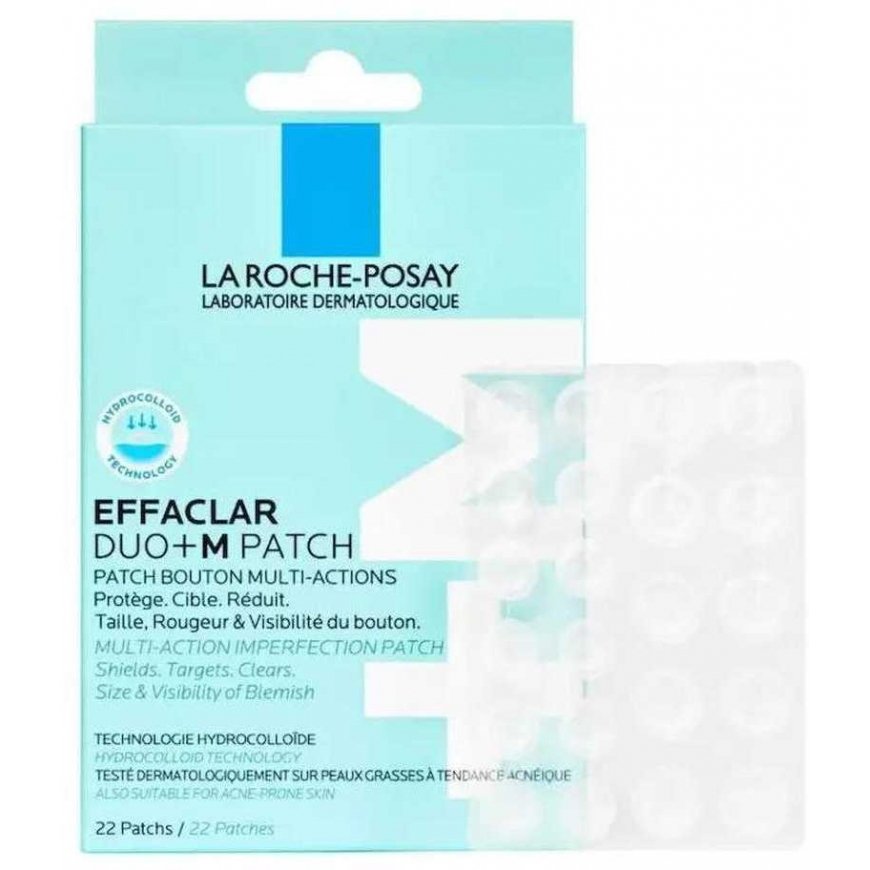 La Roche-Posay EFFACLAR DUO+M nematomi anti-blemish ir anti-mark pleistrai 22 vienetai