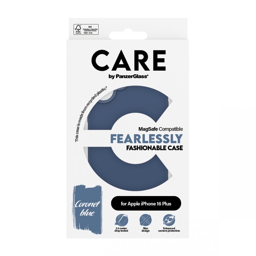 PanzerGlass CARE by ® Fashionable Case Blue w. MagSafe iPhone 16 Plus mobiliojo telefono dėklas Mėly – 3