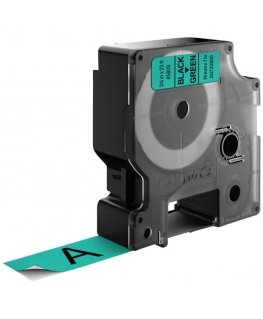 DYMO D1 Standard - Black on Green - 19mm marķēšanas lenta Melns uz zaļa