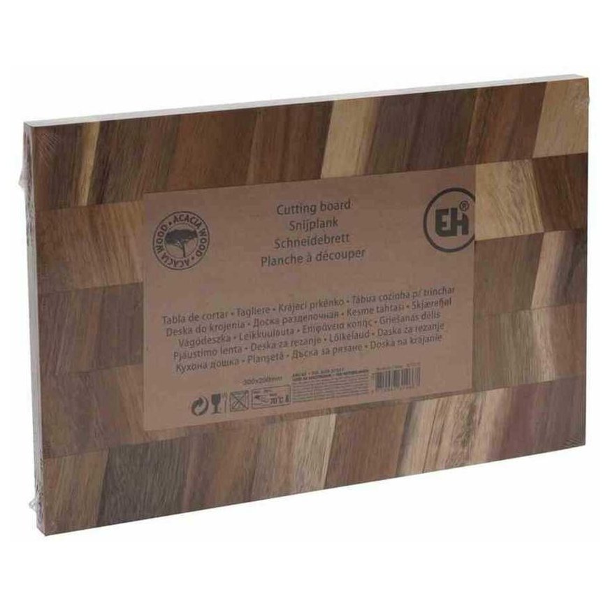 Suurepärane koduvara Köögi akaatsiapuidust lõikelaud serveerimiseks, 30x20 cm – 3