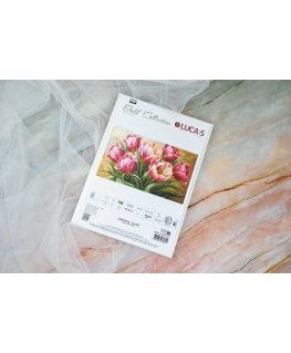 Luca S Kryželiu embroidery kit "Graceful Tulips" 56x32cm SB718