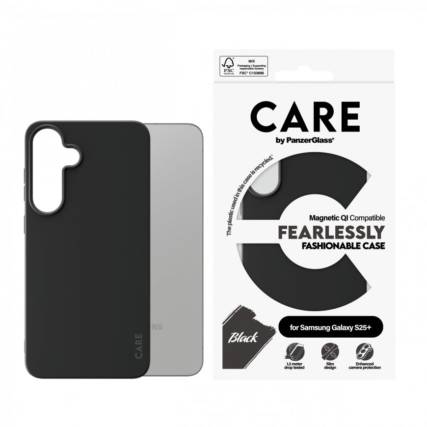 PanzerGlass CARE by ® Fashionable Case Black w. Qi Compatible Samsung Galaxy S25+ mobiliojo telefono – 2