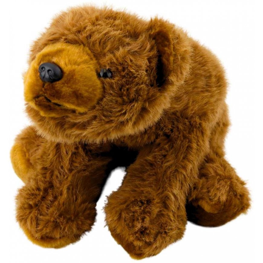 „Lean Toys“ mīkstā rotaļlieta, brūnais lācis, 28 cm