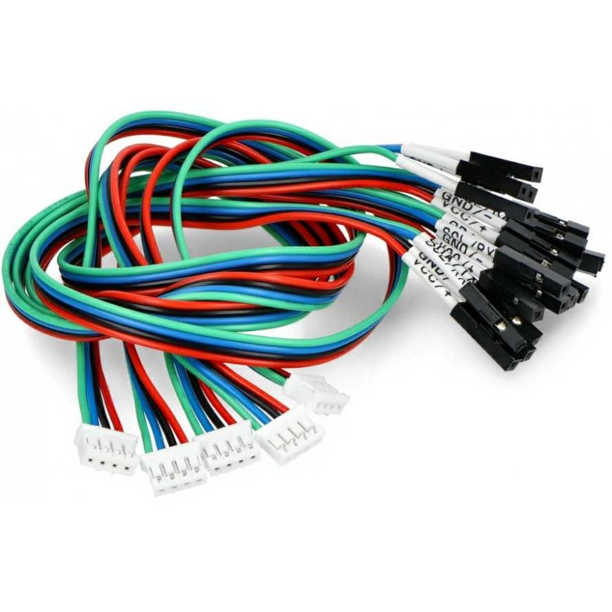 Gravity - I2C/UART ühenduskaablite komplekt - PH2.0-pistik - 30cm - 5 tk - DFRobot FIT0916-F – 2