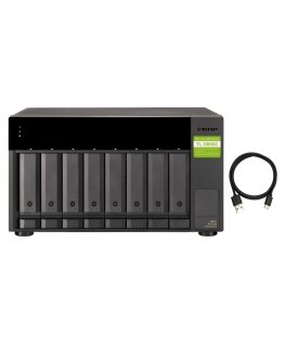 QNAP TL-D800C tallennusaseman kotelo HDD-/SSD-kotelo musta, Harmaa 2.5/3.5"