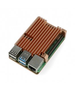 Raspberry Pi 4B alumīnija radiatora - kastīte vara krāsā