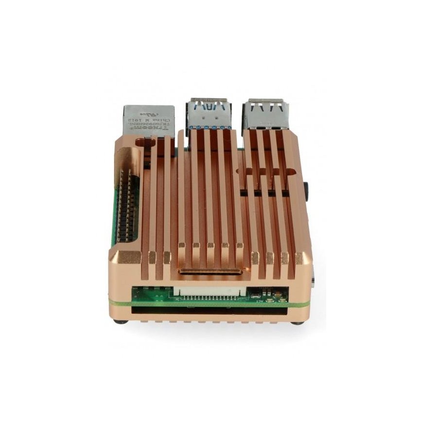 Raspberry Pi 4B alumiininen jäähdytin - kuori kuparinvärinen – 2