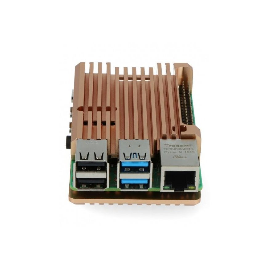 Raspberry Pi 4B alumīnija radiatora - kastīte vara krāsā – 3