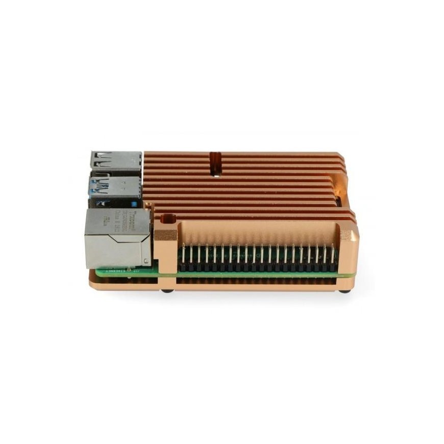 Raspberry Pi 4B алюминиевый радиатор - коробка медного цвета – 4