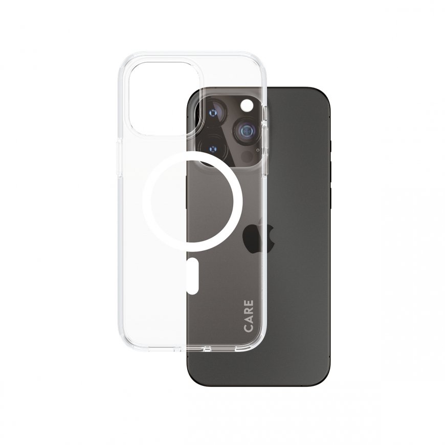 PanzerGlass CARE by ® Flagship Case Transparent Urban Combat w. White MagSafe iPhone 15 Pro Max