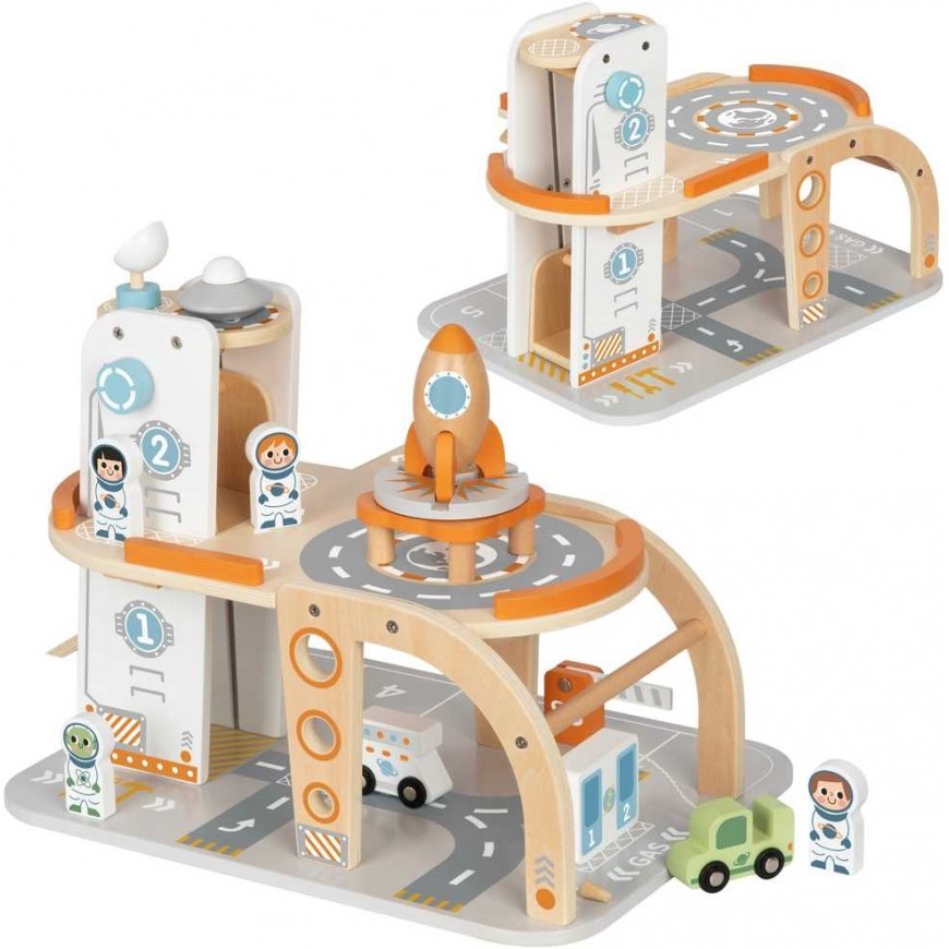 Tooky Toys TOOKY TOY wooden parking lot – 3