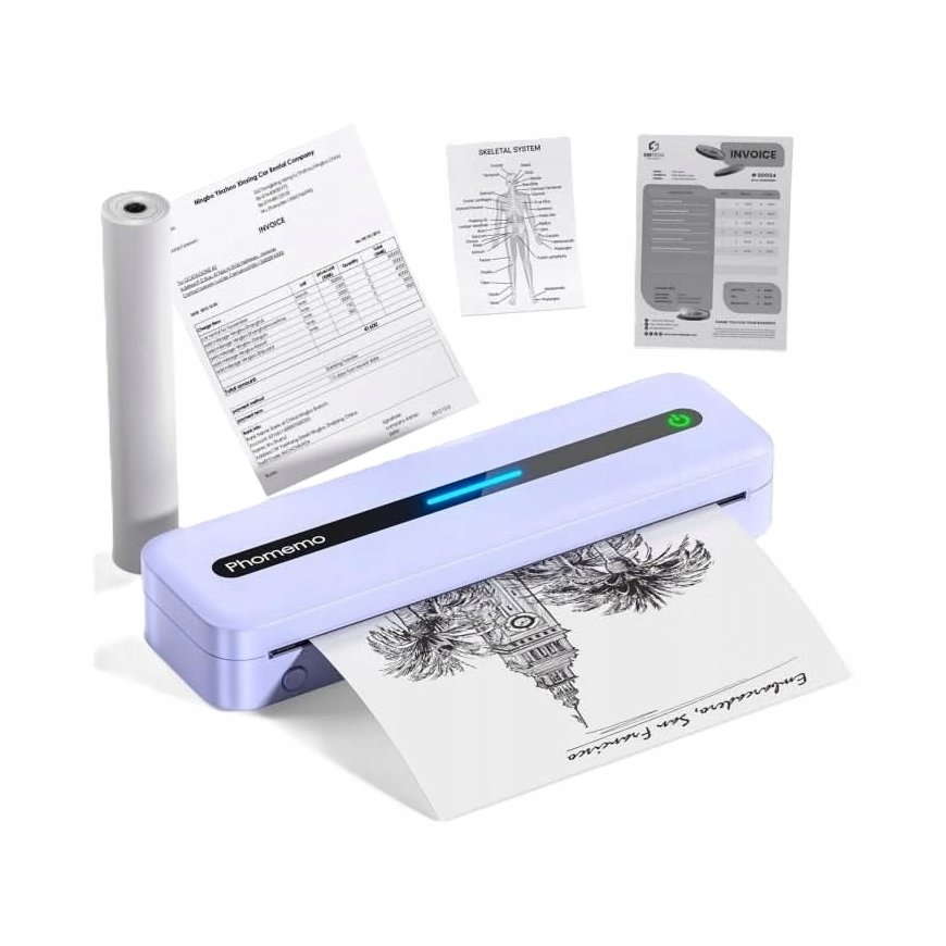 Label printer Phomemo Portable printer Thermal Stickers 300dpi A4 216/110/80/53 Phomemo / M832 / Purple – 2