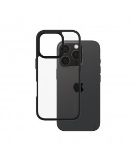 PanzerGlass CARE by ® Flagship Case Transparent Urban Combat w. Black Frame iPhone 16 Pro mobile phone case