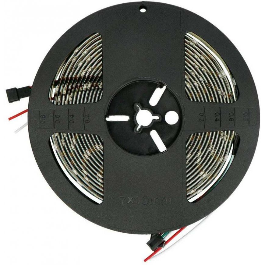 Btf Lighting RGB LED josla WS2812B - digitāla, adresējama - IP65 30LED/m, 9W/m, 5V - 5m - melna – 4