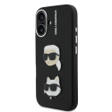 Karl Lagerfeld Grained PU K&CH Heads kate Apple iPhone 16 musta värvi Karl Lagerfeld Grained PU K&CH Heads kate Apple iPhone 16 musta värvi