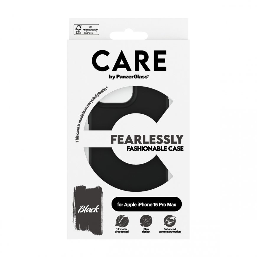 PanzerGlass CARE by ® Fashionable Case Black iPhone 15 Pro Max – 3