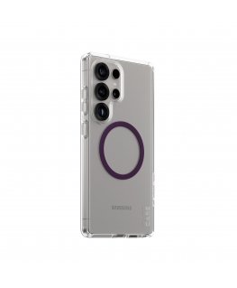 PanzerGlass CARE by ® Flagship Case Transparent Urban Combat w. Plum Purple Qi Compatible Samsung Galaxy S25 Ultra mobile...