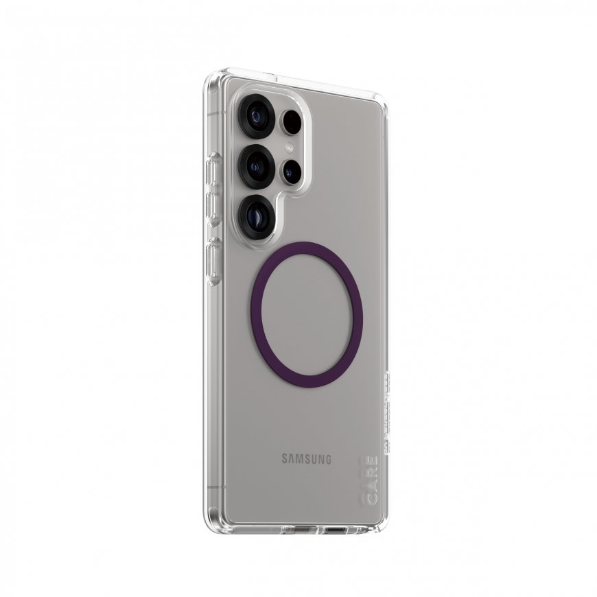 PanzerGlass CARE by ® Flagship Case Transparent Urban Combat w. Plum Purple Qi Compatible Samsung Ga