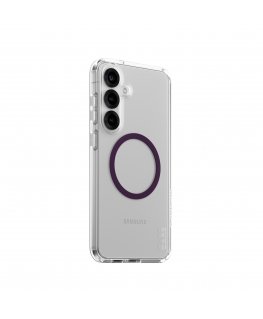 PanzerGlass CARE by ® Flagship Case Transparent Urban Combat w. Plum Purple Qi Compatible Samsung Galaxy S25+ mobile phone...