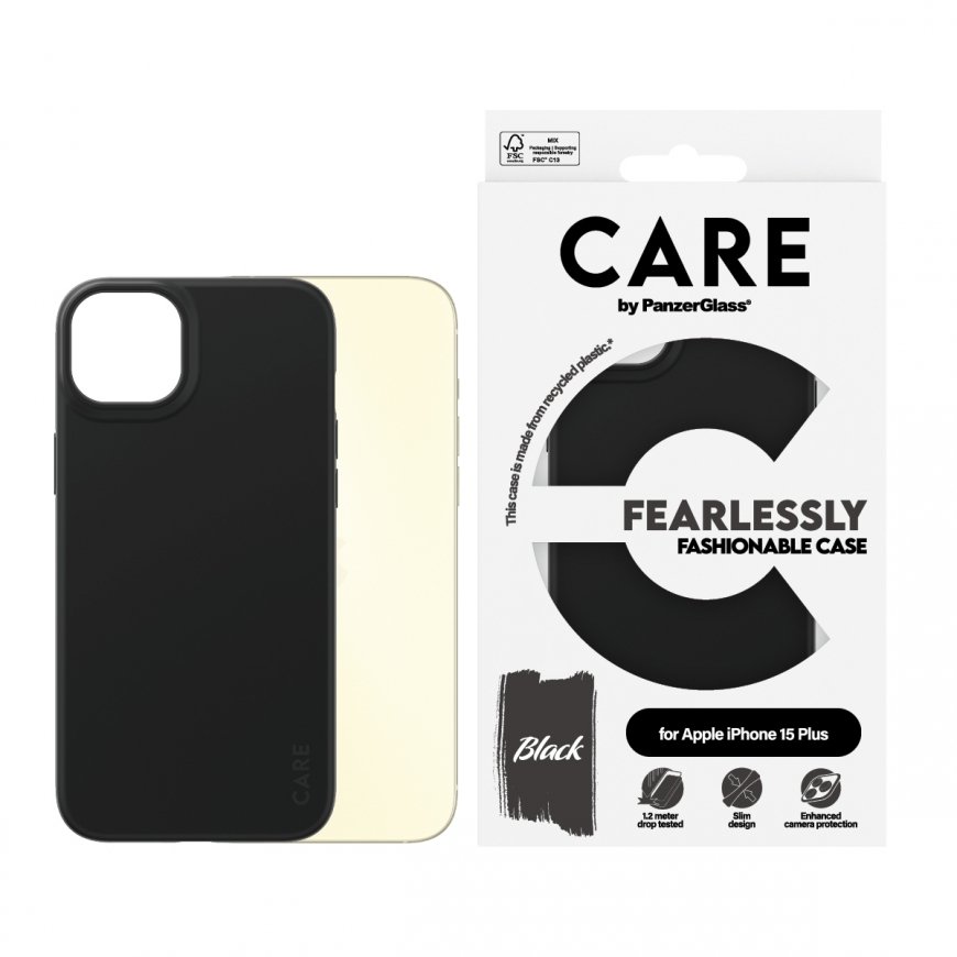 PanzerGlass CARE by ® Fashionable Case Black iPhone 15 Plus mobilo telefonu apvalks Aploksne Melns – 2