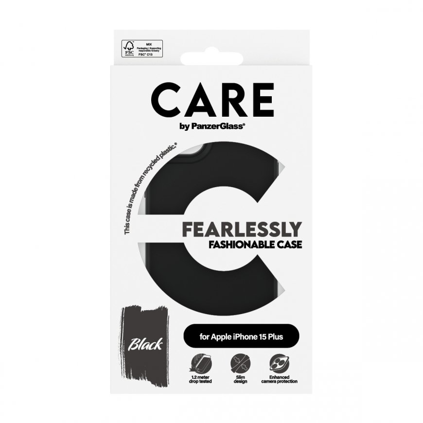 PanzerGlass CARE by ® Fashionable Case Black iPhone 15 Plus mobiliojo telefono dėklas Juoda – 3
