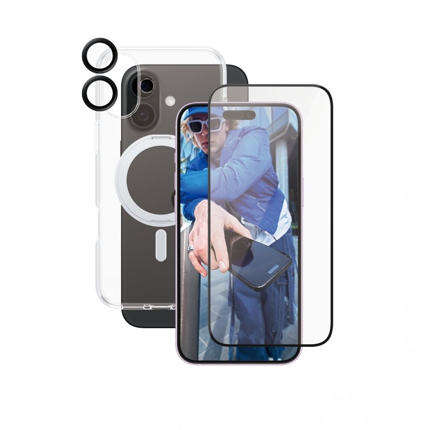 PanzerGlass CARE by ® Feature 3-in-1 Ceramic Bundle iPhone 16 Plus mobiiltelefoni ümbris Kate Läbipa