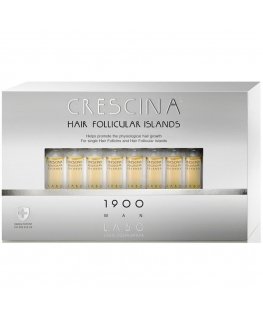 Labo, Crescina Follicular Islands 1900, For Growth Stimulation, Ampoules Treatment Serum, For Scalp, For Men, 10 +10 pcs