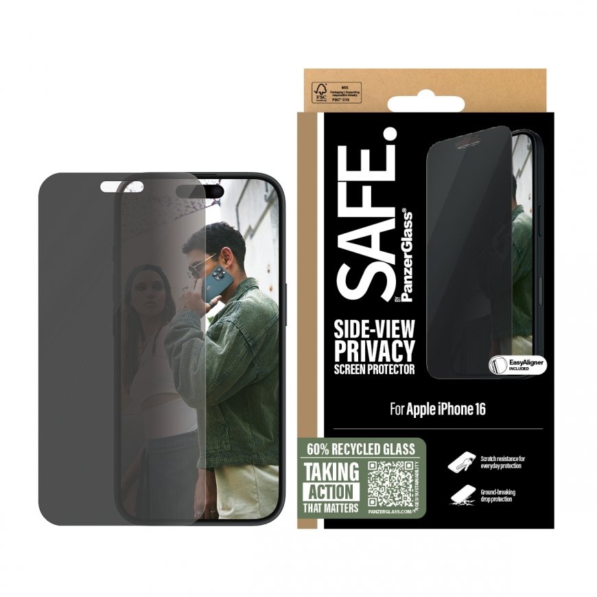 PanzerGlass SAFE. by ® Privacy Screen Protector iPhone 16 | 15 | Ultra-Wide Fit Caurspīdīgs ekrāna a – 2