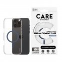 PanzerGlass CARE by ® Flagship Case Transparent Urban Combat w. Blue MagSafe iPhone 16 Pro Max