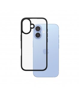 PanzerGlass ® HardCase Transparent w. Black Frame iPhone 16 mobilo telefonu apvalks Aploksne Caurspīdīgs