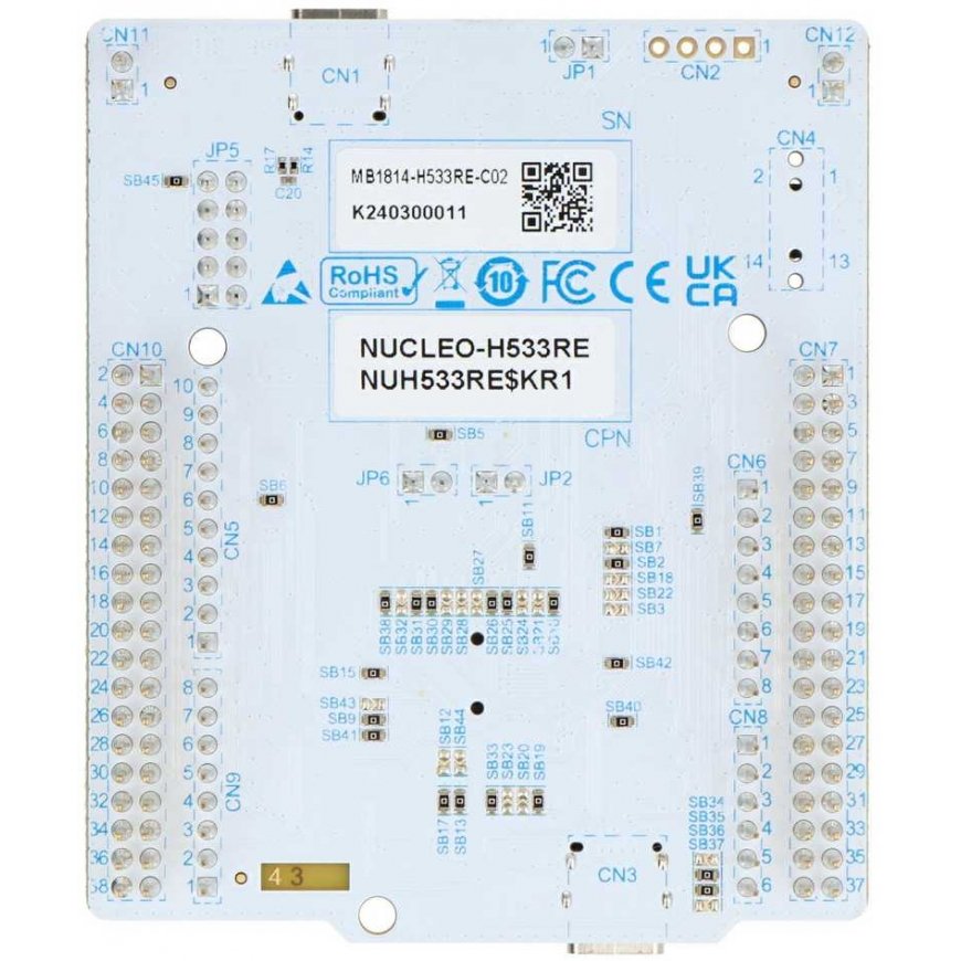 Stmicroelectronics STM32 NUCLEO-H533RE – STM32H533RET6 – ARM Cortex M33 – 3