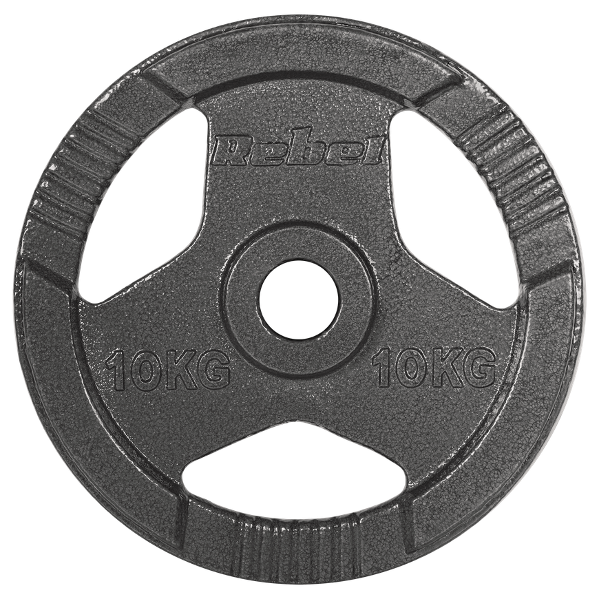 Cast iron Olympic weight set 2 x 10 kg, 51 mm hole, plate with handles, REBEL ACTIVE – 3