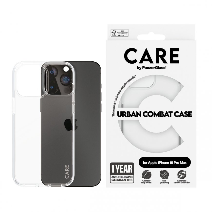 PanzerGlass CARE by ® Flagship Case Transparent Urban Combat w. Clear Frame iPhone 15 Pro Max – 2
