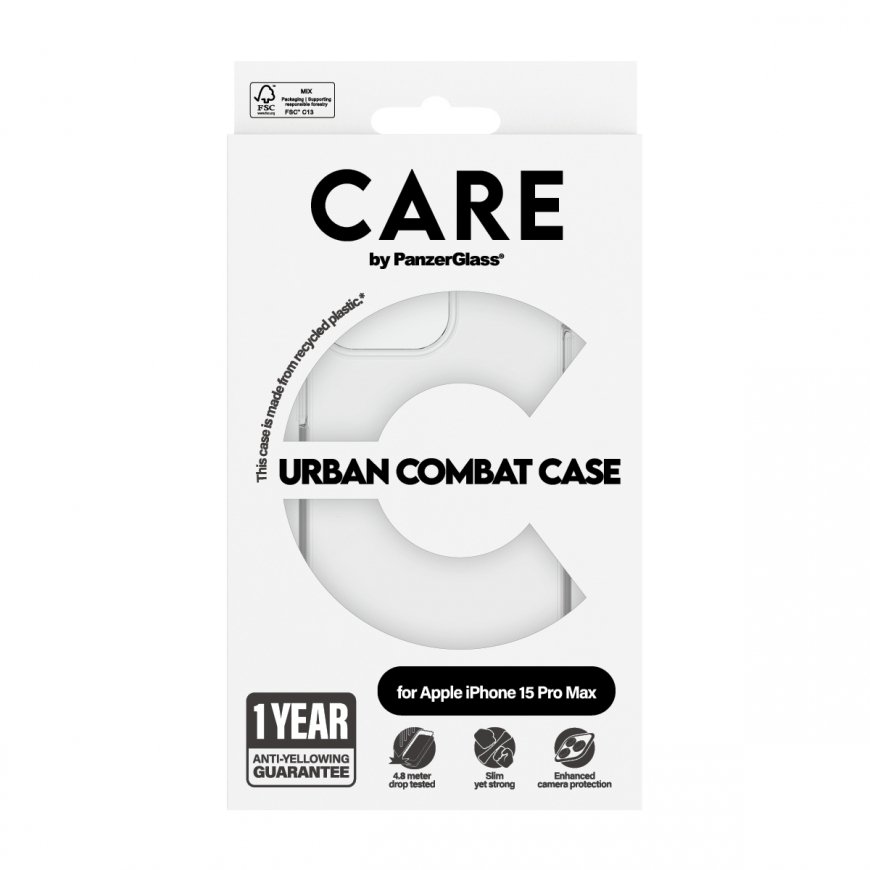 PanzerGlass CARE by ® Flagship Case Transparent Urban Combat w. Clear Frame iPhone 15 Pro Max mobile – 3