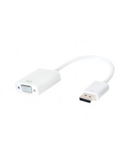 LogiLink CV0059B videokaabliadapter VGA (D-Sub) DisplayPort Valge