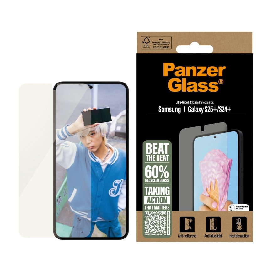 PanzerGlass ® All-in-One Screen Protector Samsung Galaxy S25+ | S24+ | Ultra Wide Fit – 2