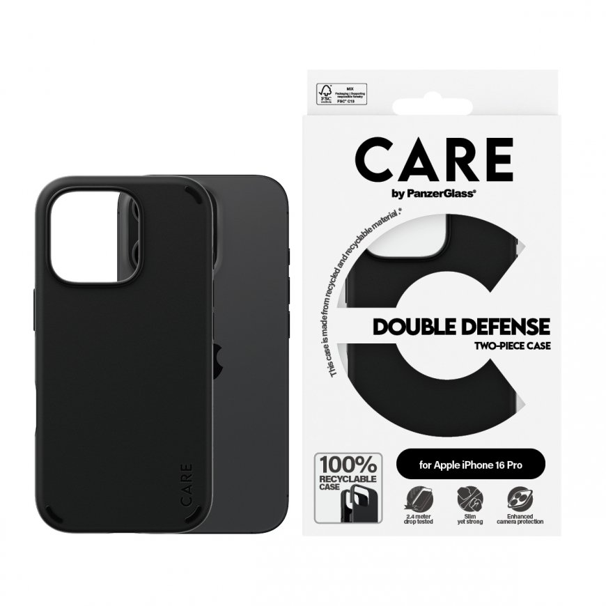 PanzerGlass CARE by ® Feature Case Double Defense Black iPhone 16 Pro mobiiltelefoni ümbris Kate Mus – 2