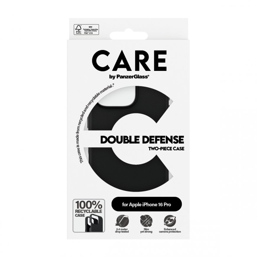 PanzerGlass CARE by ® Feature Case Double Defense Black iPhone 16 Pro matkapuhelimen suojakotelo Suo – 3