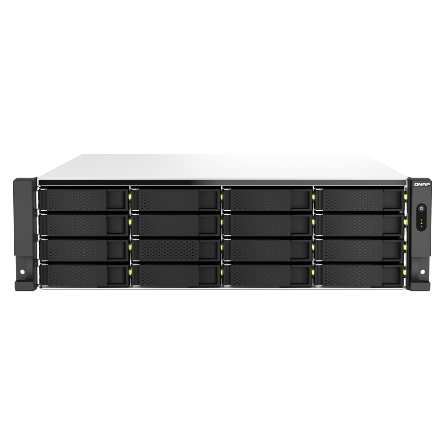 QNAP TS-h2287XU-RP NAS Stovas (3U) Intel Xeon E E-2336 32 GB DDR4 0 TB QuTS hero Juoda, Balta