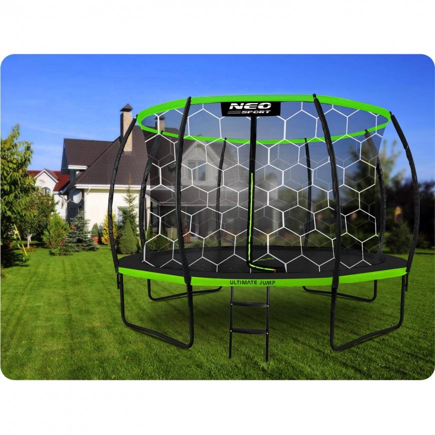 Profilēts dārza batuts 12 pēdas / 374 cm ar iekšējo Neo-Sport tīklu – 3