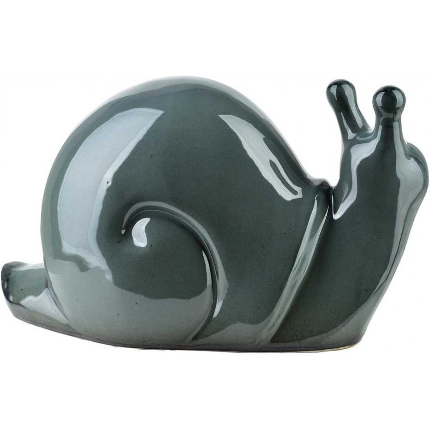 Mondex MAVE Blue Ceramic Snail Figurine 34.5x18x19.5 cm – 2