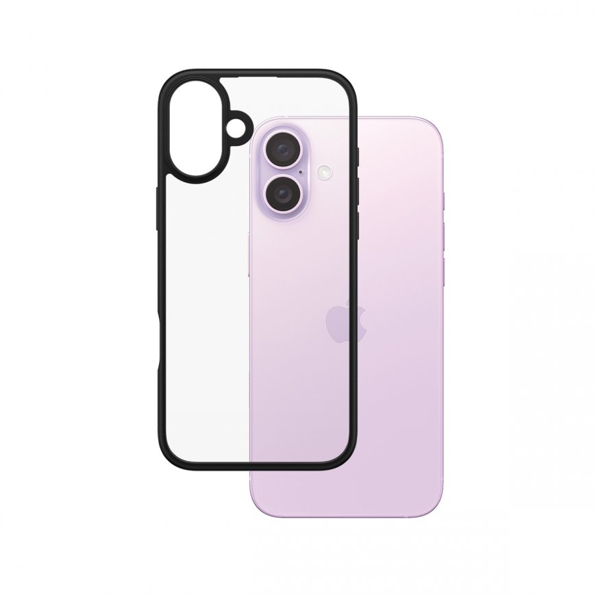 PanzerGlass ® HardCase Transparent w. Black Frame iPhone 16 Plus mobilo telefonu apvalks Aploksne Ca