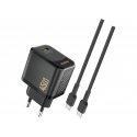 Адаптер Dudao A28CEU 45 Вт 1xUSB-C (в комплекте 1 м кабель USB-C на USB-C) Черный Адаптер Dudao A28CEU 45 Вт 1xUSB-C (в комплекте 1 м кабель USB-C на USB-C) Черный