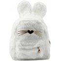 Children's backpack "Lean" with fluffy plush rabbit ears, nose, whiskers, and White 3L 22cm Children's backpack "Lean" with fluffy plush rabbit ears, nose, whiskers, and White 3L 22cm